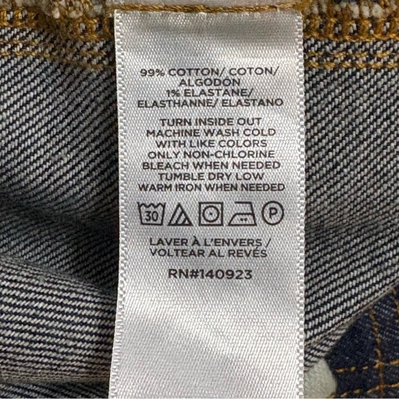 LOFT “The Wide Leg” Dark Blue Jeans Waist 27” Size 4 - Picture 8 of 12